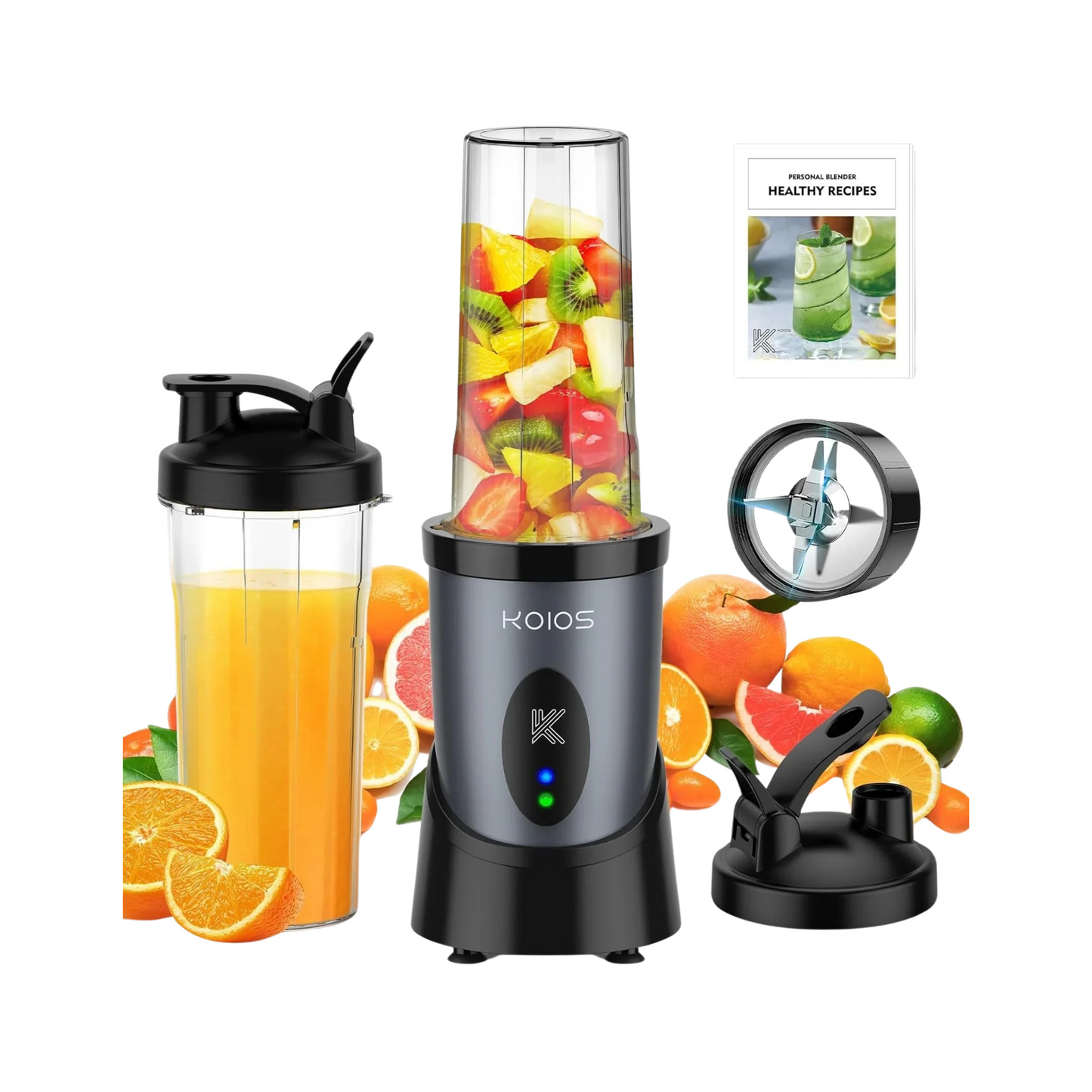 2-in-1 Portable Blender & Coffee Grinder – 900W Power with Dual 22oz Travel Bottles, 6-Leaf Blade, BPA-Free