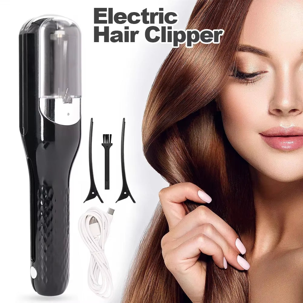 Cordless Split End Trimmer – USB Rechargeable Hair End Cutting Machine for Damaged Hair Repair and Care