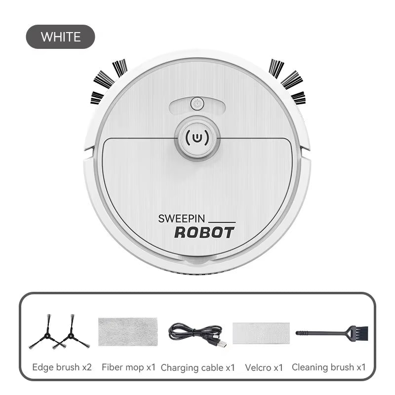 Ultra-Thin Robotic Vacuum Cleaner – Compact Automatic Sweeping Robot for Pet Hair & Hard Floors