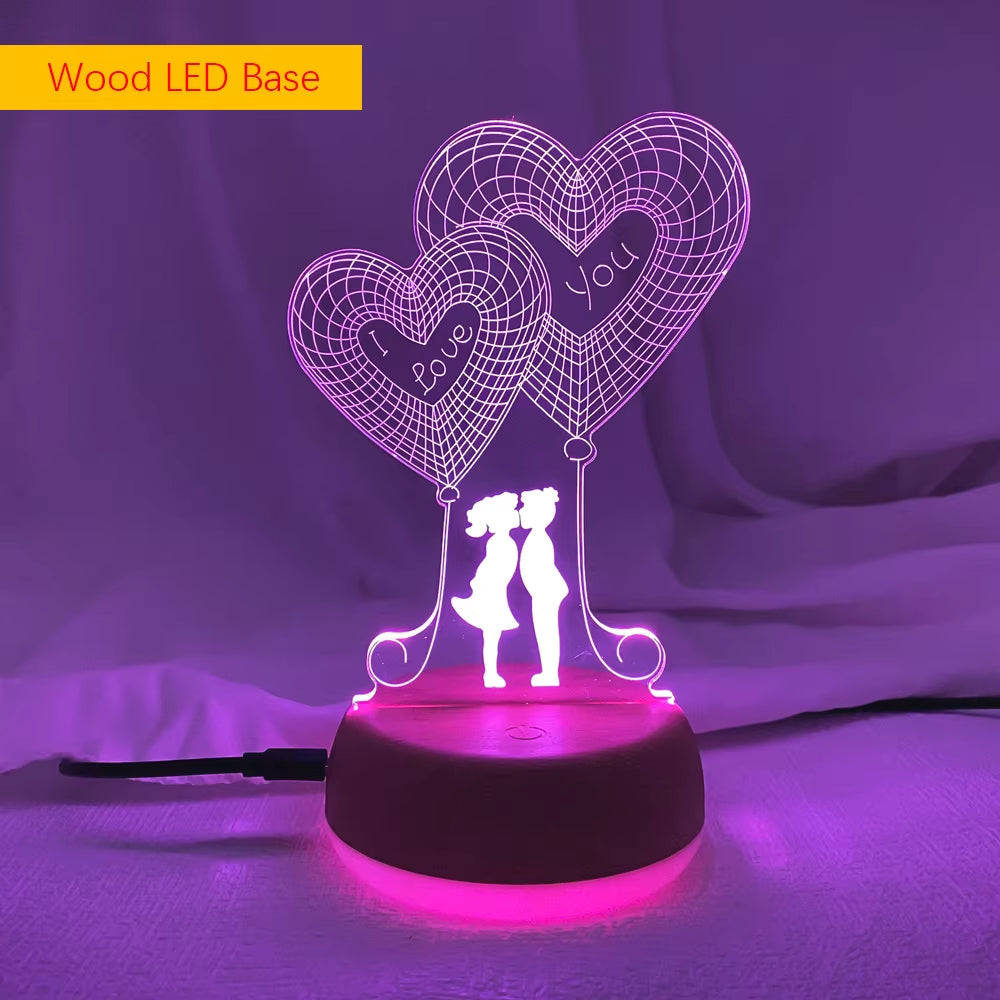 LoveLume™ 3D LED Night Light – Romantic Bedside Lamp