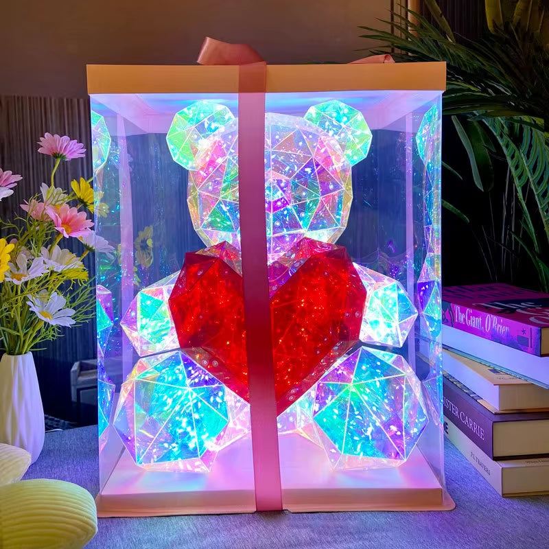 GlowBear™ LED Lamp – Colorful 30CM Light-Up Bear