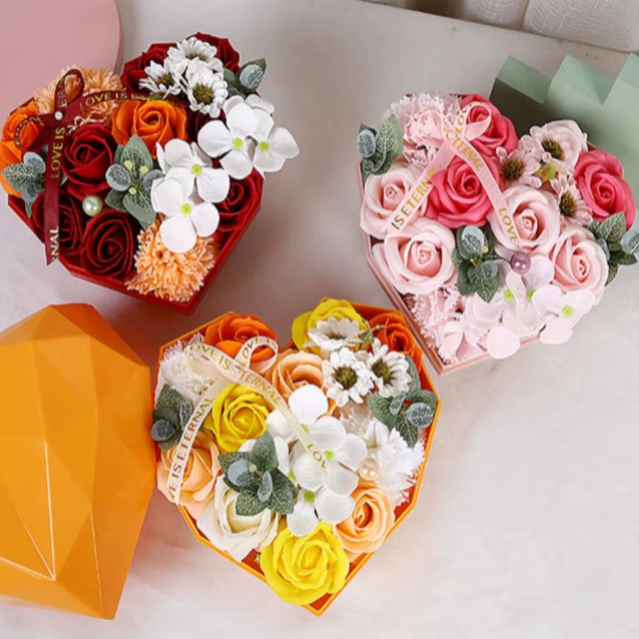 HeartBloom™ Soap Flower Gift Set – Romantic Valentine’s Day