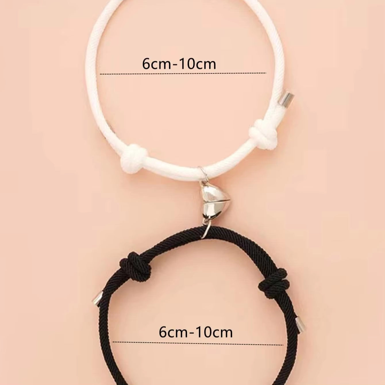 Magnetic Love™ Couple Bracelet Set – Braided Rope with Magnetic Connection