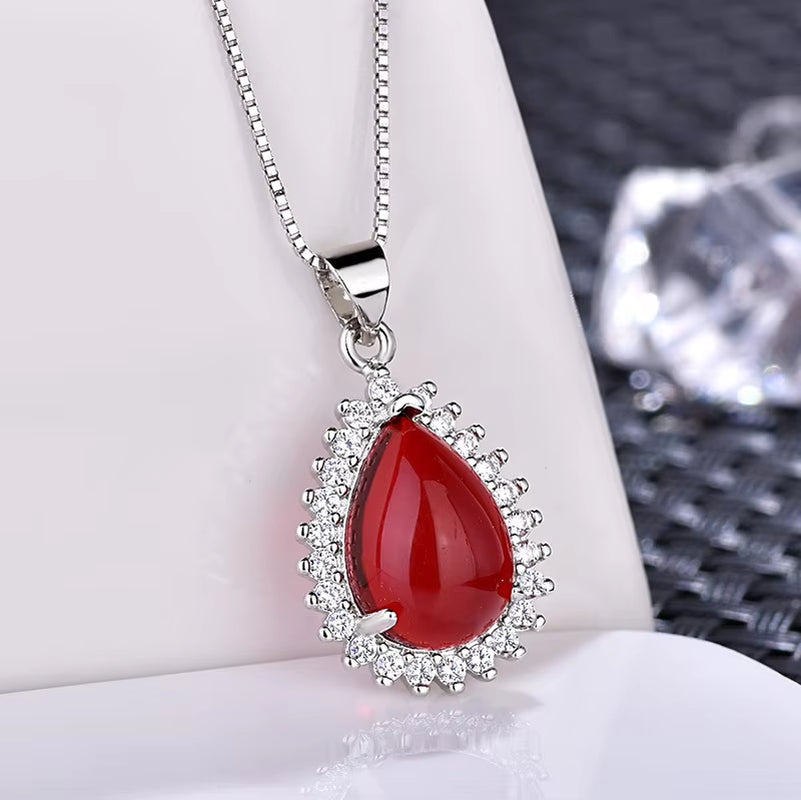 Sterling Silver™ Necklace Pendant – Zircon Clavicle Chain for Women