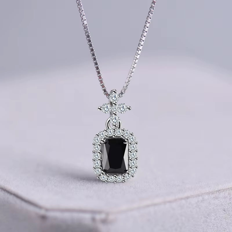 Sterling Silver™ Necklace Pendant – Zircon Clavicle Chain for Women