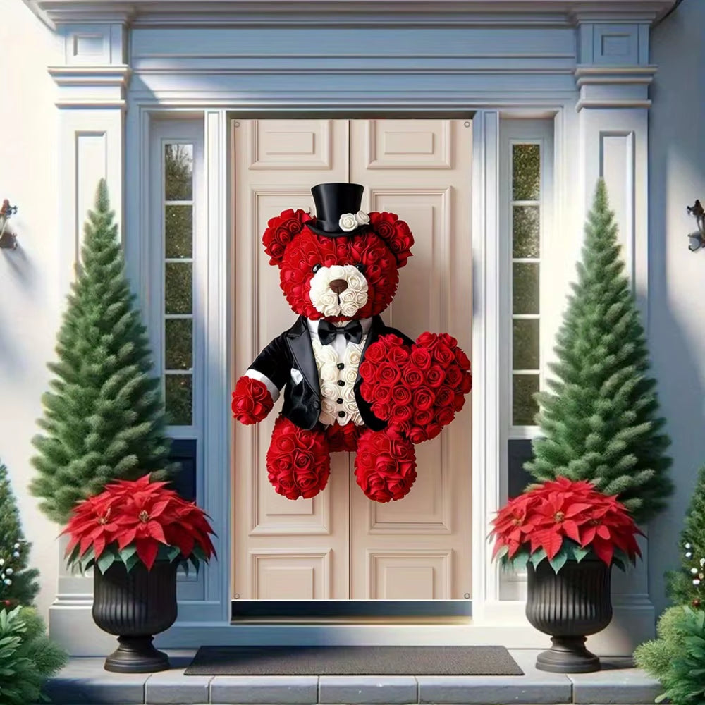 Teddy Bear™ Door Banner – 2D Valentine's Day Decoration