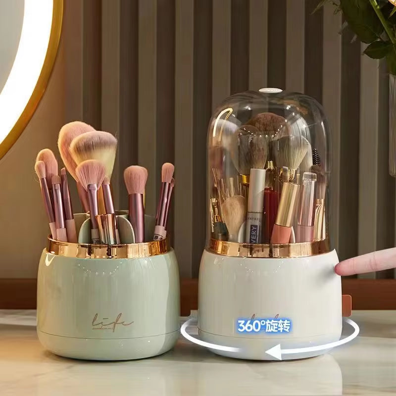 360° Rotating Makeup Organizer™ – Makeup Brush Holder & Cosmetic Storage Box