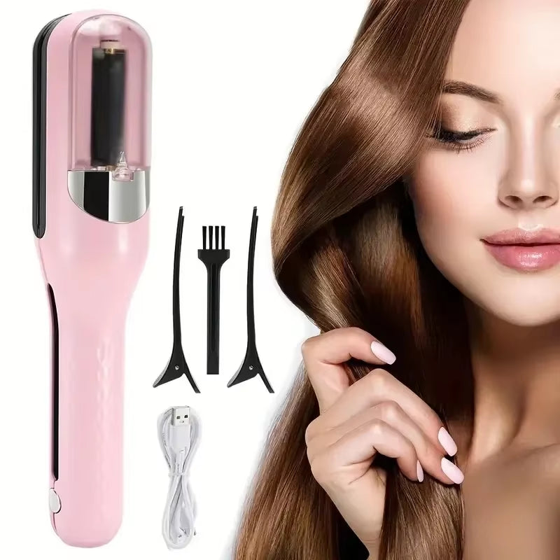 Cordless Split End Trimmer – USB Rechargeable Hair End Cutting Machine for Damaged Hair Repair and Care