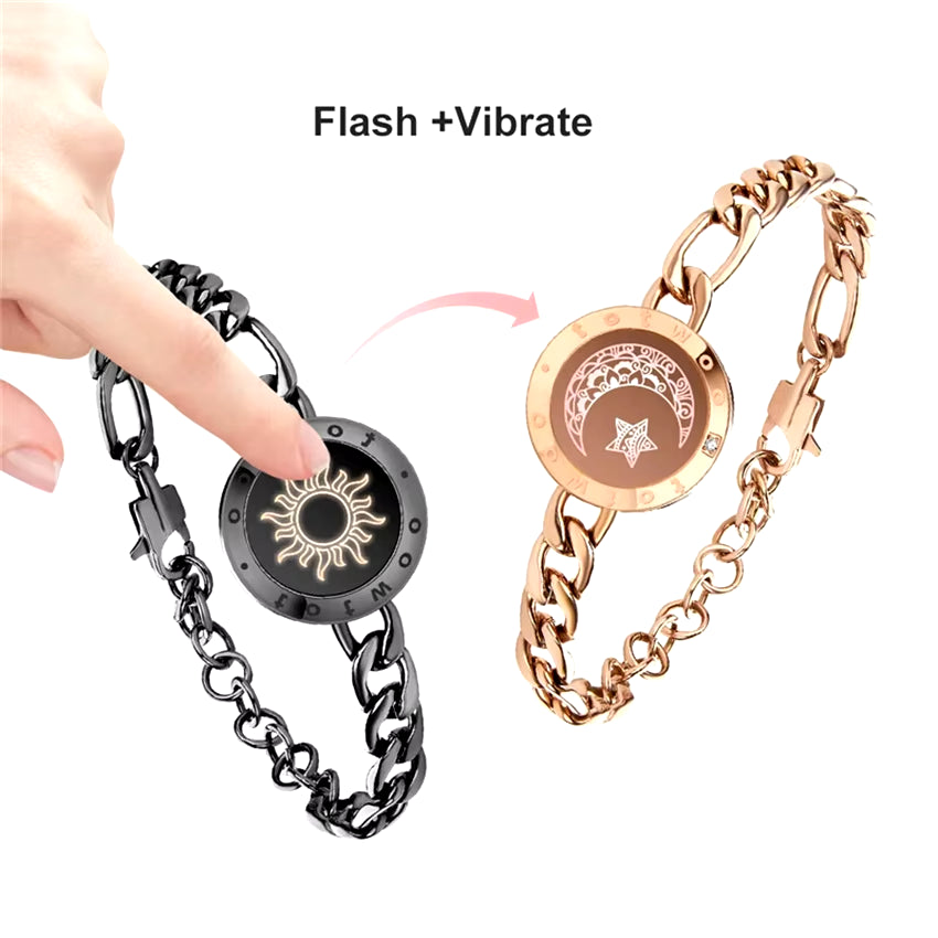 Long Distance Touch Bracelets™ for Couples – Light Up & Vibration Smart Jewelry