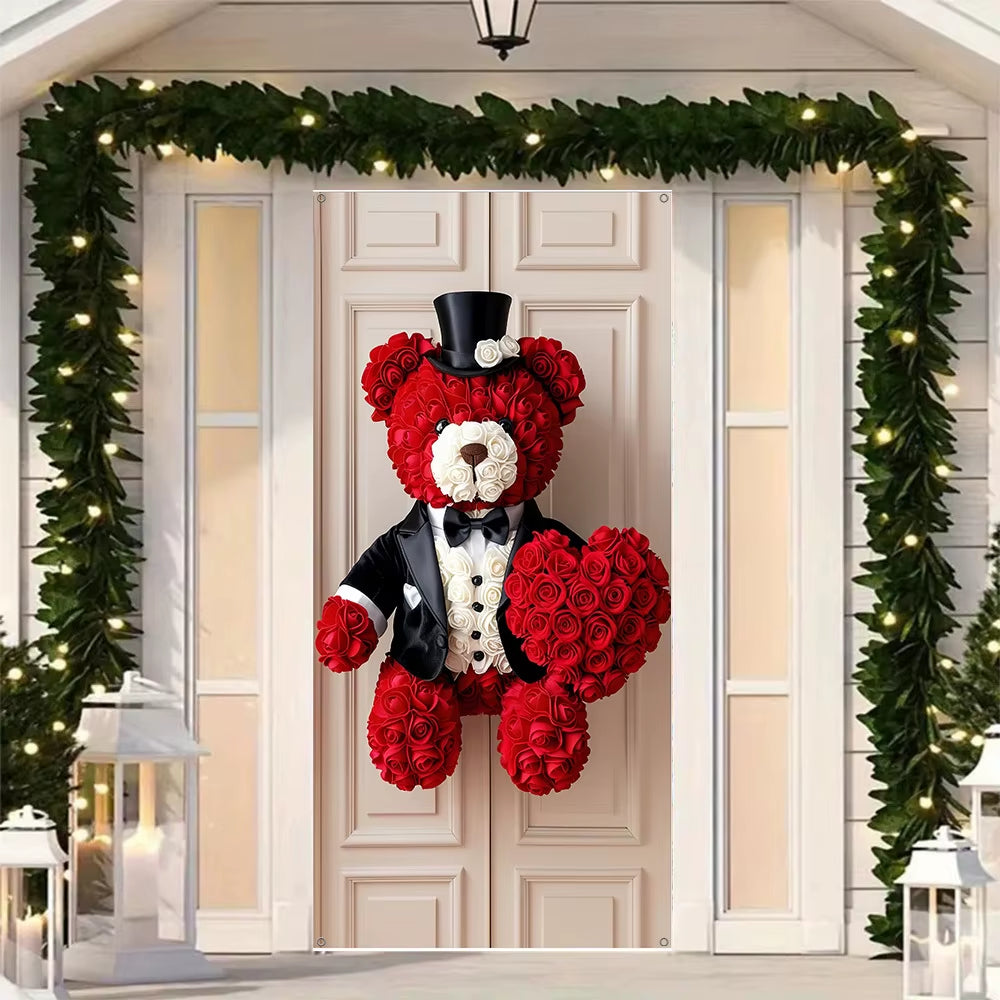 Teddy Bear™ Door Banner – 2D Valentine's Day Decoration