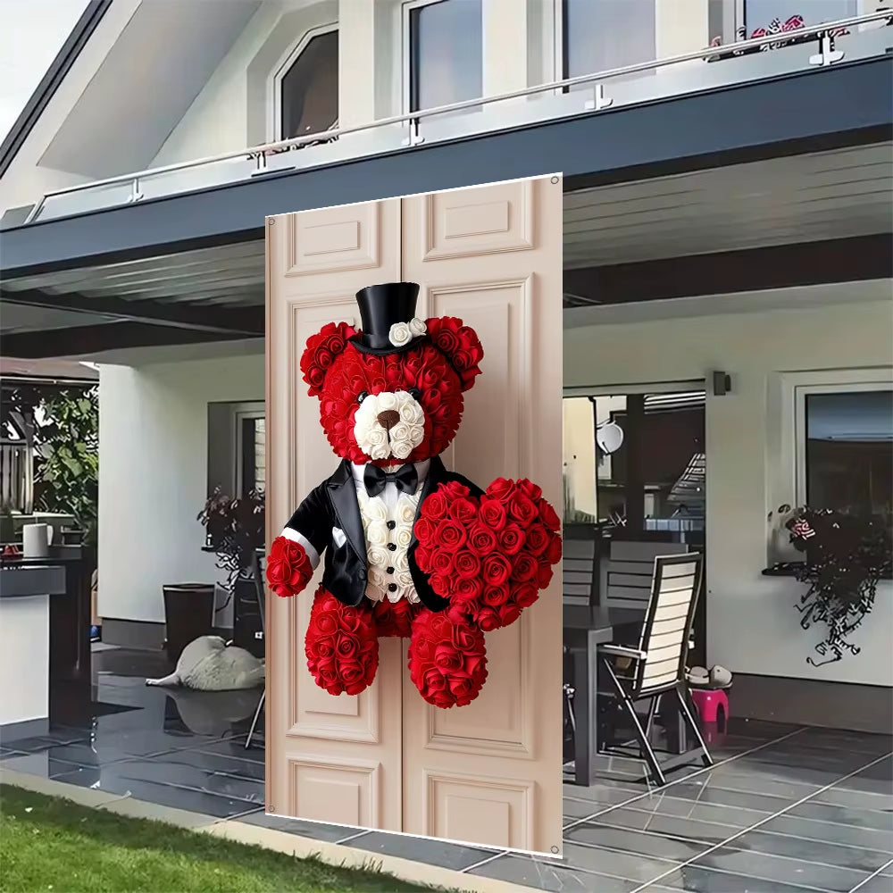 Teddy Bear™ Door Banner – 2D Valentine's Day Decoration