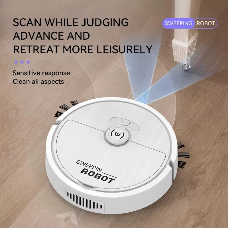 Ultra-Thin Robotic Vacuum Cleaner – Compact Automatic Sweeping Robot for Pet Hair & Hard Floors