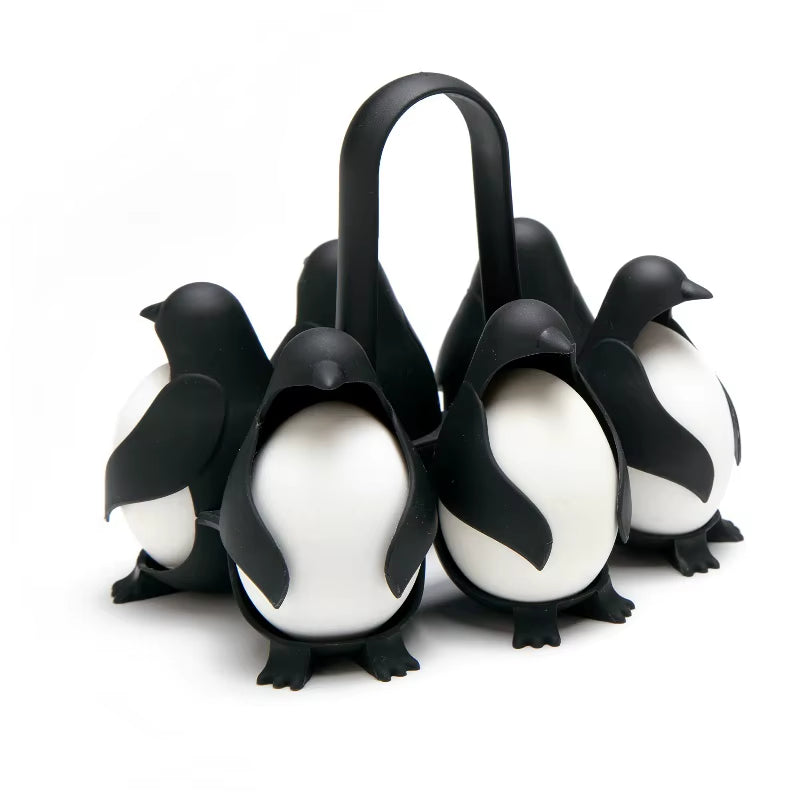 EggEase™ 3-in-1 Penguin Egg Holder – Boil, Store & Serve