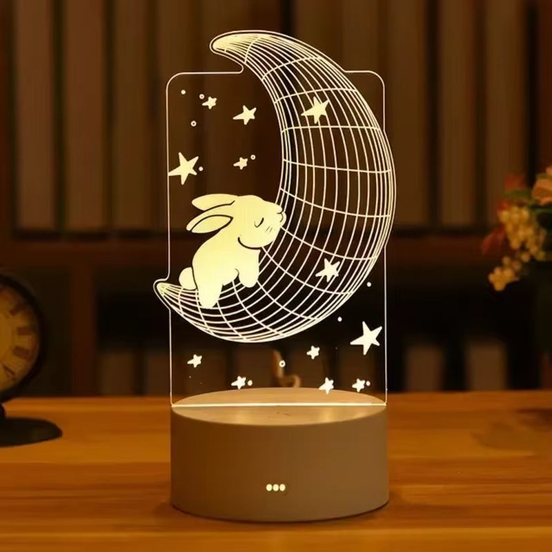 LoveGlow™ 3D LED Lamp – Romantic Night Light