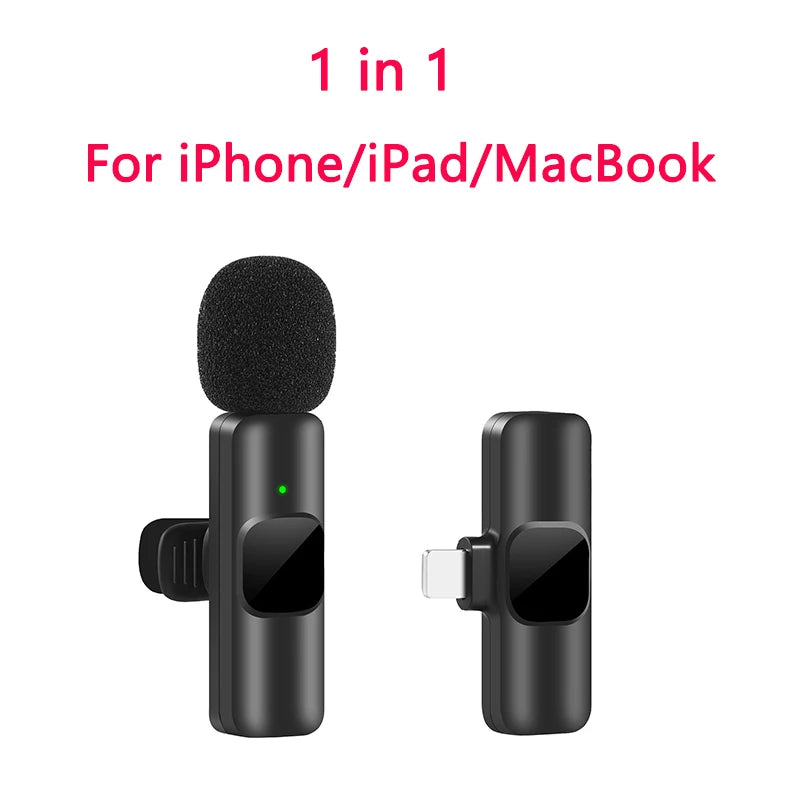 Wireless Lavalier Microphone – Portable Mini Mic for iPhone & Android Recording