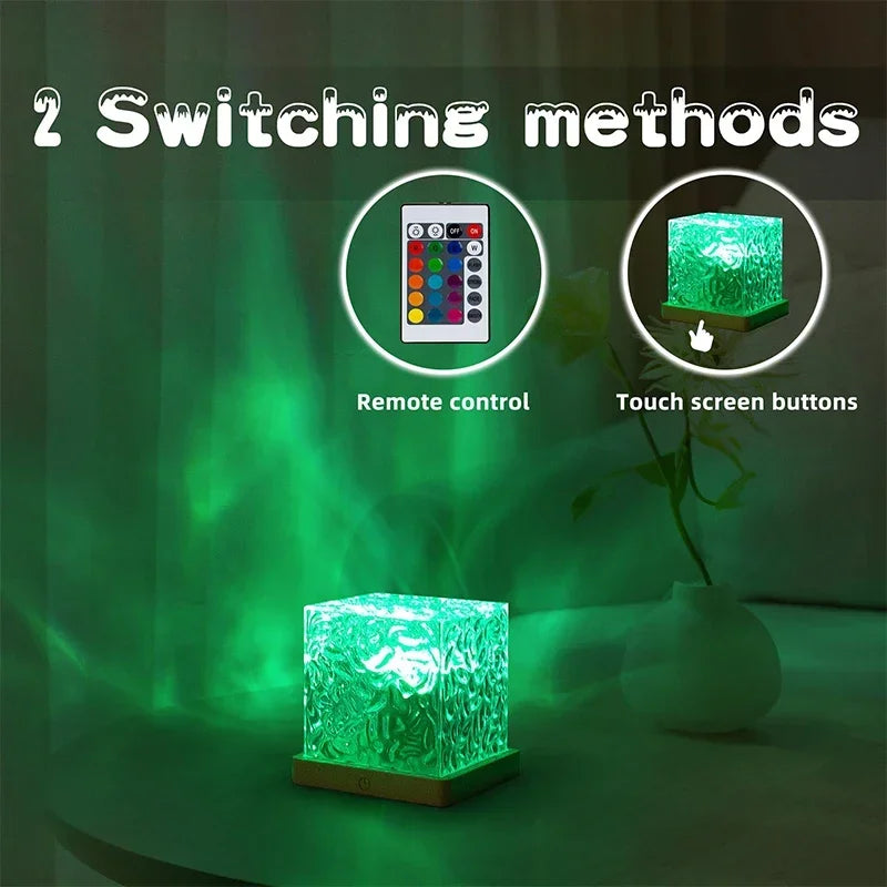 16-Color Aurora Glow Lamp – Midnight Aura Ocean Wave Projector for Home & Bar Ambiance