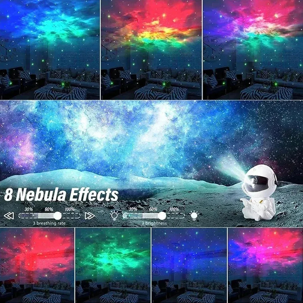 Astronaut Galaxy Projector Light – LED Starry Sky Night Light for Bedroom & Home Atmosphere