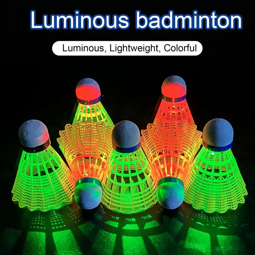 GlowPlay™ LED Badminton Set – 6-Piece Luminous Light-Up Shuttlecocks