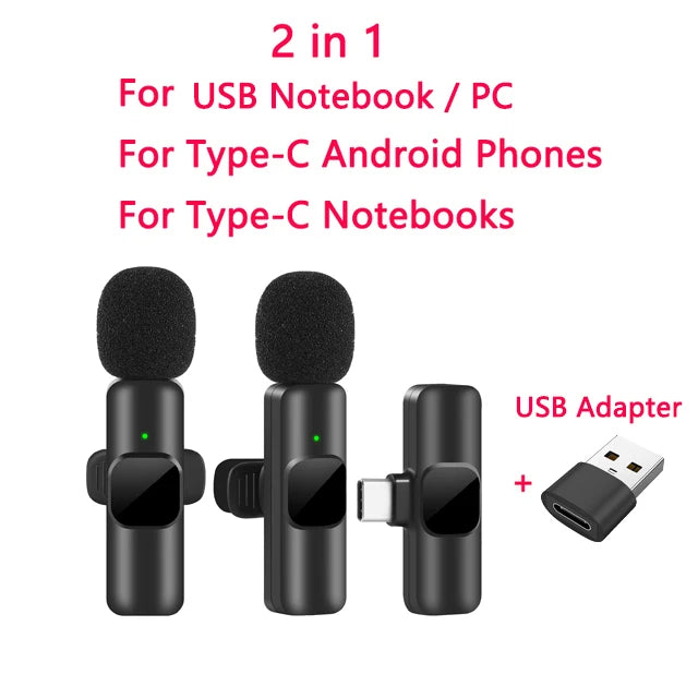 Wireless Lavalier Microphone – Portable Mini Mic for iPhone & Android Recording