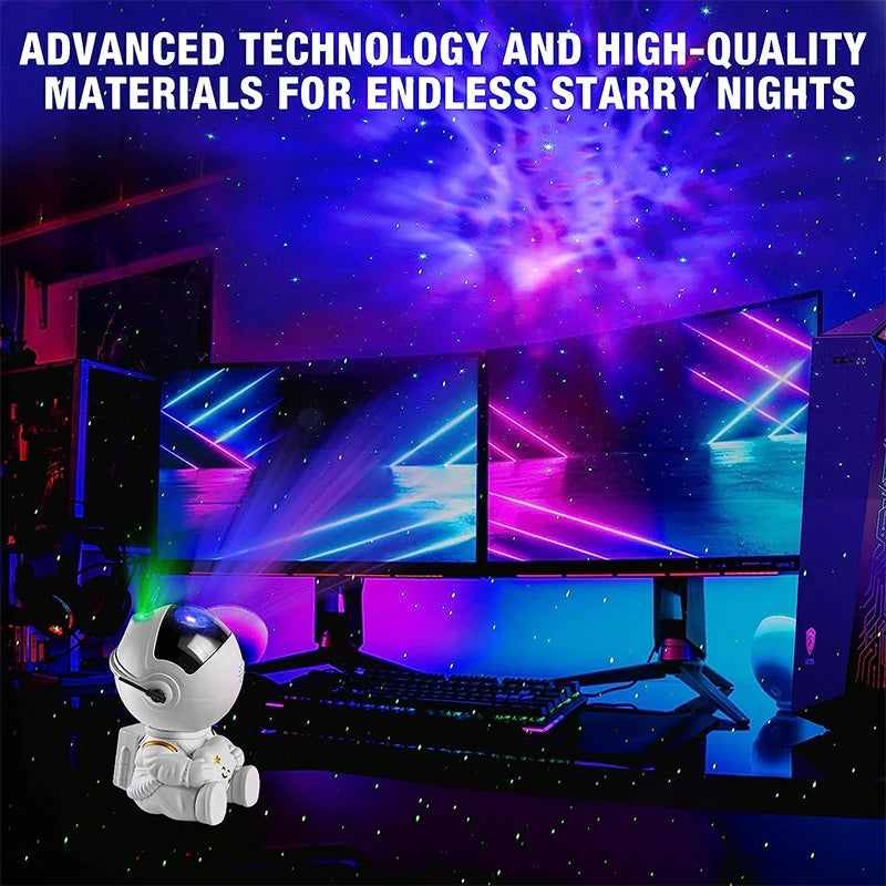 Astronaut Galaxy Projector Light – LED Starry Sky Night Light for Bedroom & Home Atmosphere