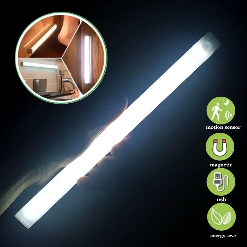 Wireless Motion Sensor LED Night Light – Portable Induction Lamp for Closet, Wardrobe, and Stairs