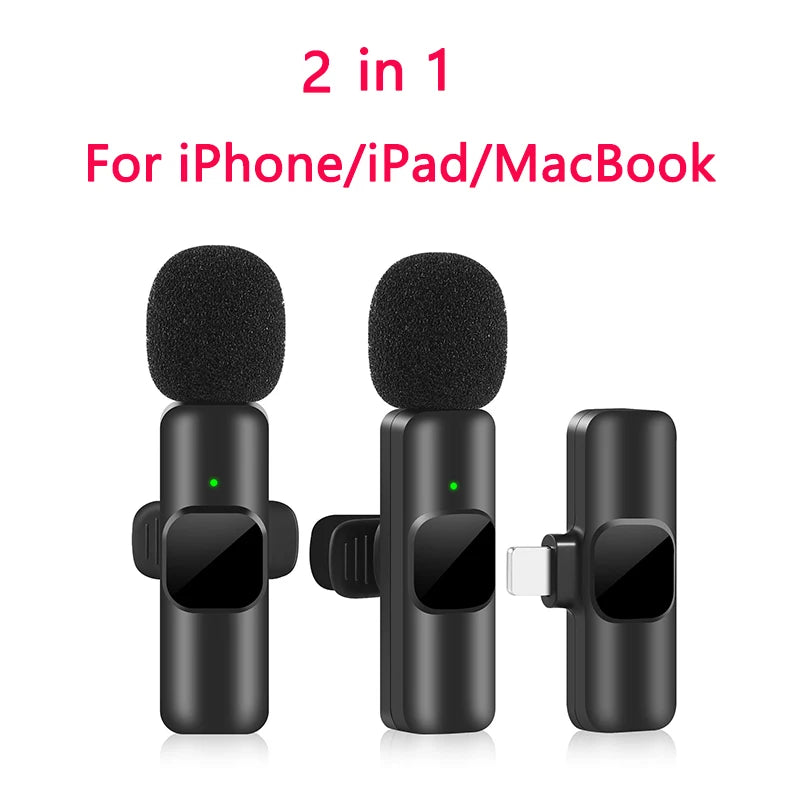 Wireless Lavalier Microphone – Portable Mini Mic for iPhone & Android Recording