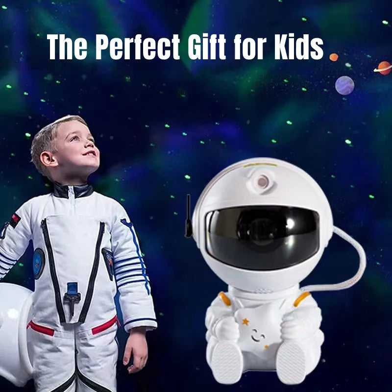 Astronaut Galaxy Projector Light – LED Starry Sky Night Light for Bedroom & Home Atmosphere