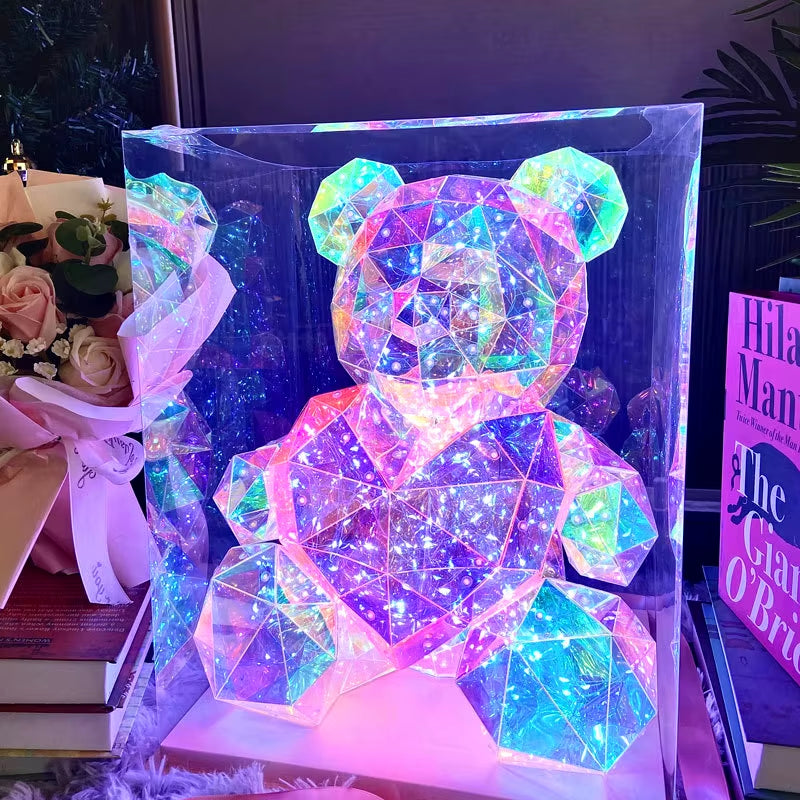 GlowBear™ LED Lamp – Colorful 30CM Light-Up Bear