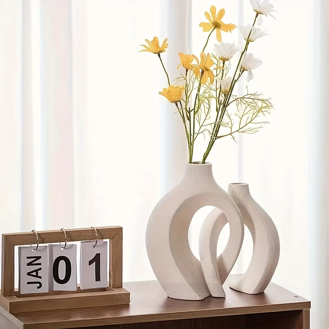 Hollow Nordic Ceramic Vase Set™