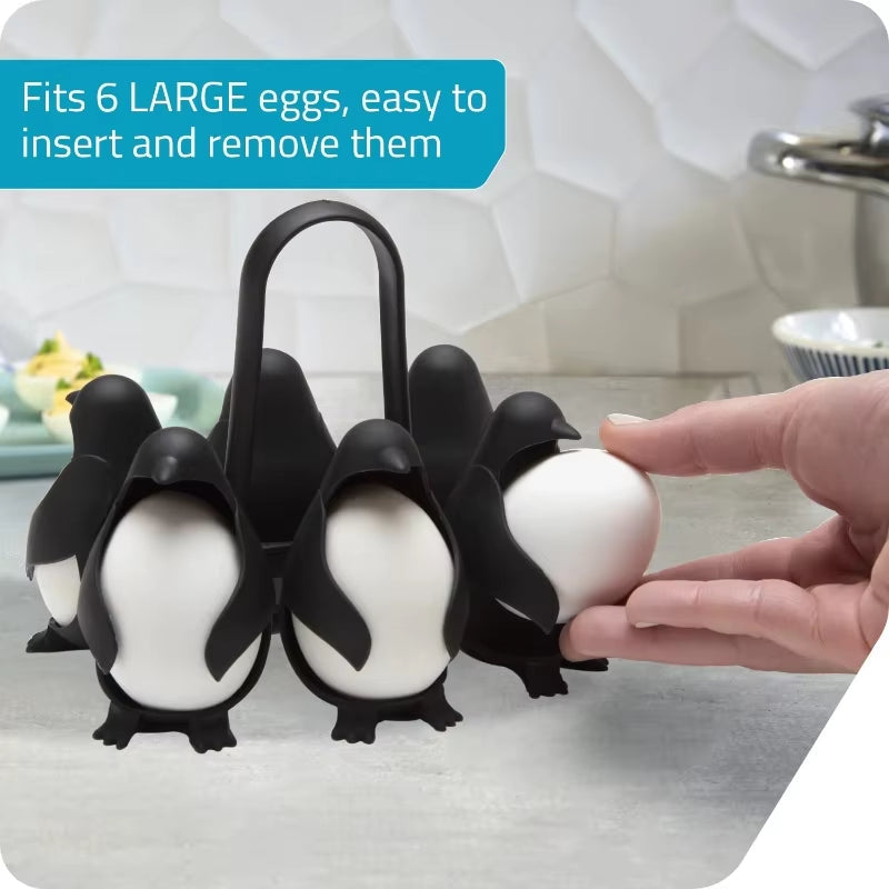 EggEase™ 3-in-1 Penguin Egg Holder – Boil, Store & Serve