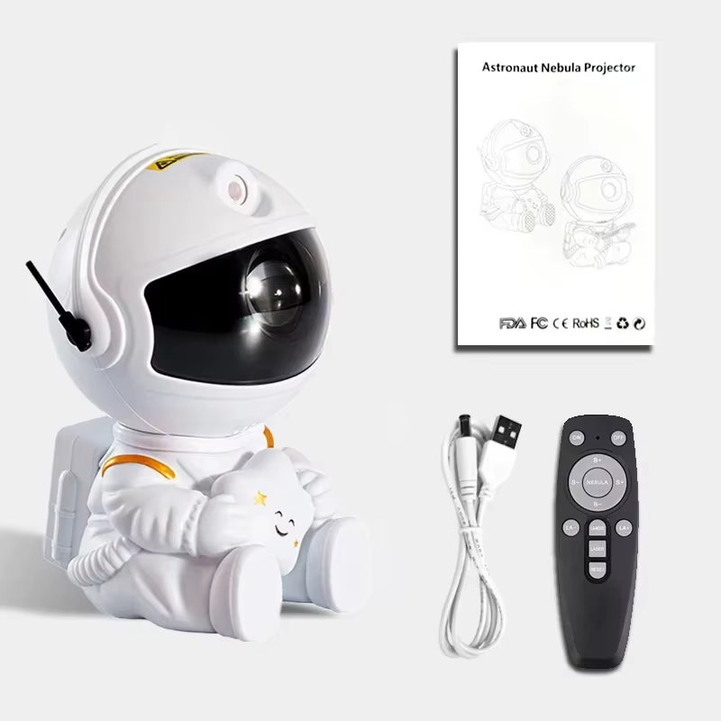 Astronaut Galaxy Projector Light – LED Starry Sky Night Light for Bedroom & Home Atmosphere