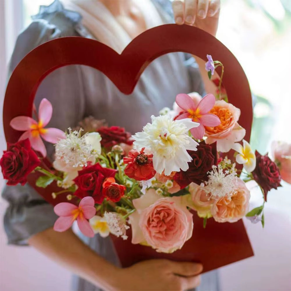 HeartBloom™ Romantic Flower Basket – Creative Heart-Shaped Gift Box