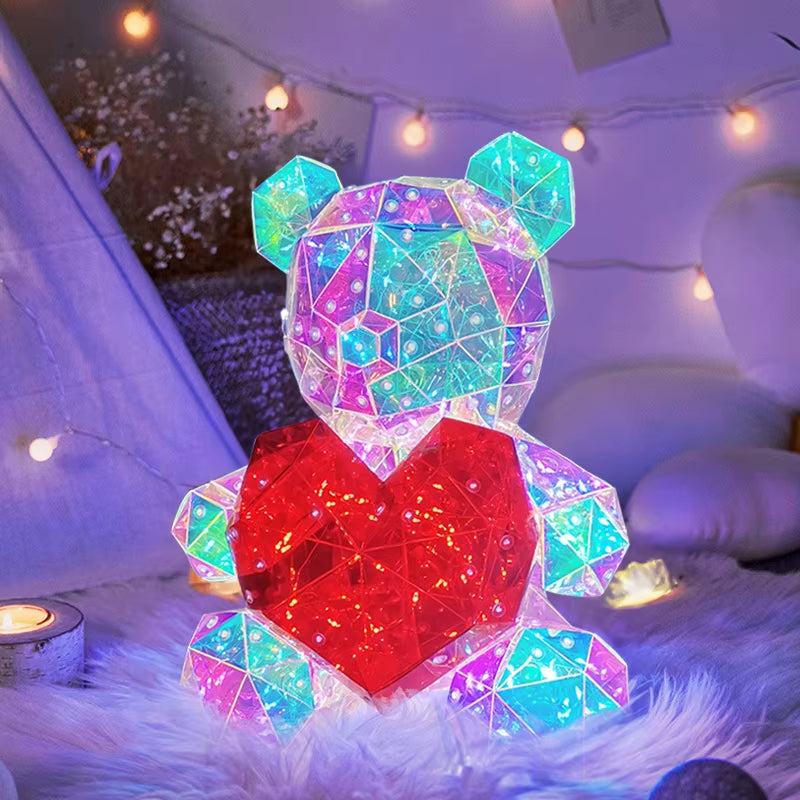 GlowBear™ LED Lamp – Colorful 30CM Light-Up Bear