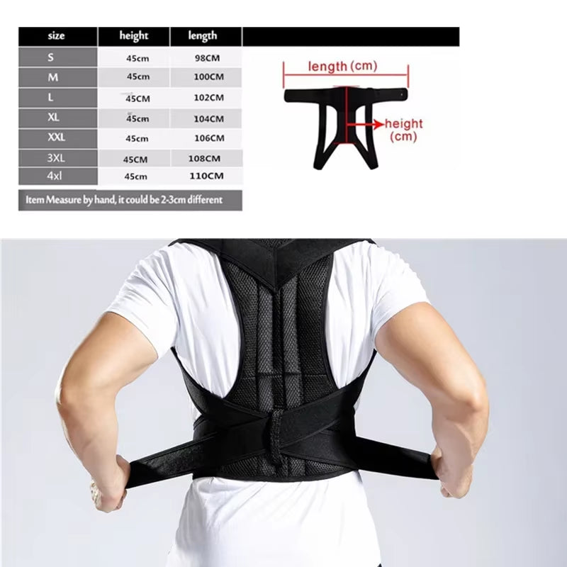 Posture Corrector™ Adjustable Back Support Brace – Spine Alignment & Shoulder Support