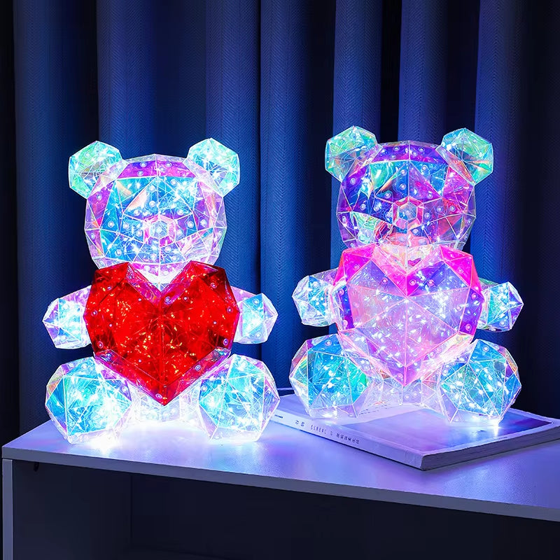 GlowBear™ LED Lamp – Colorful 30CM Light-Up Bear