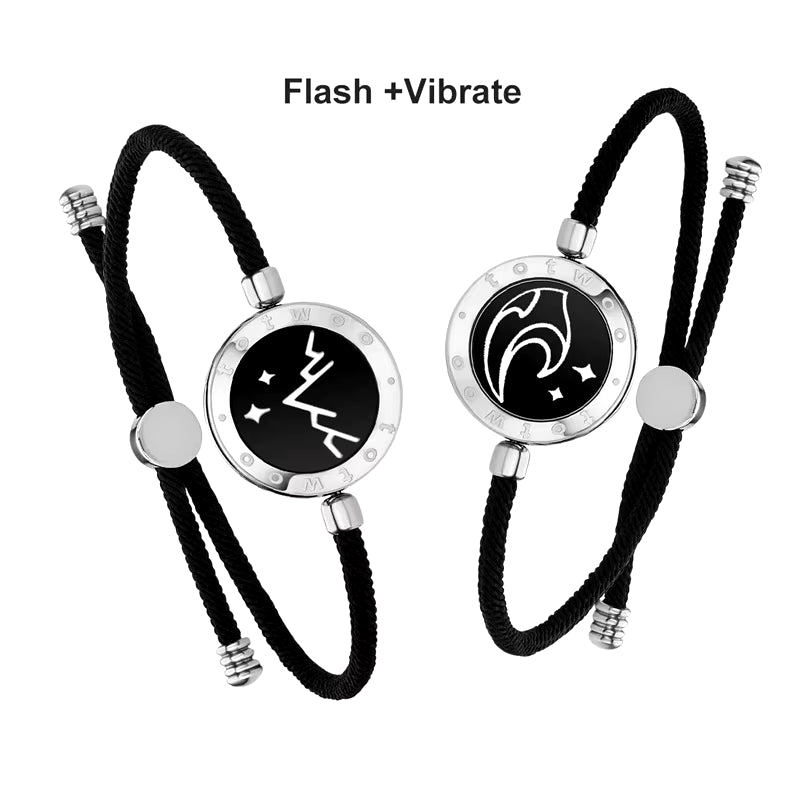 Long Distance Touch Bracelets™ for Couples – Light Up & Vibration Smart Jewelry