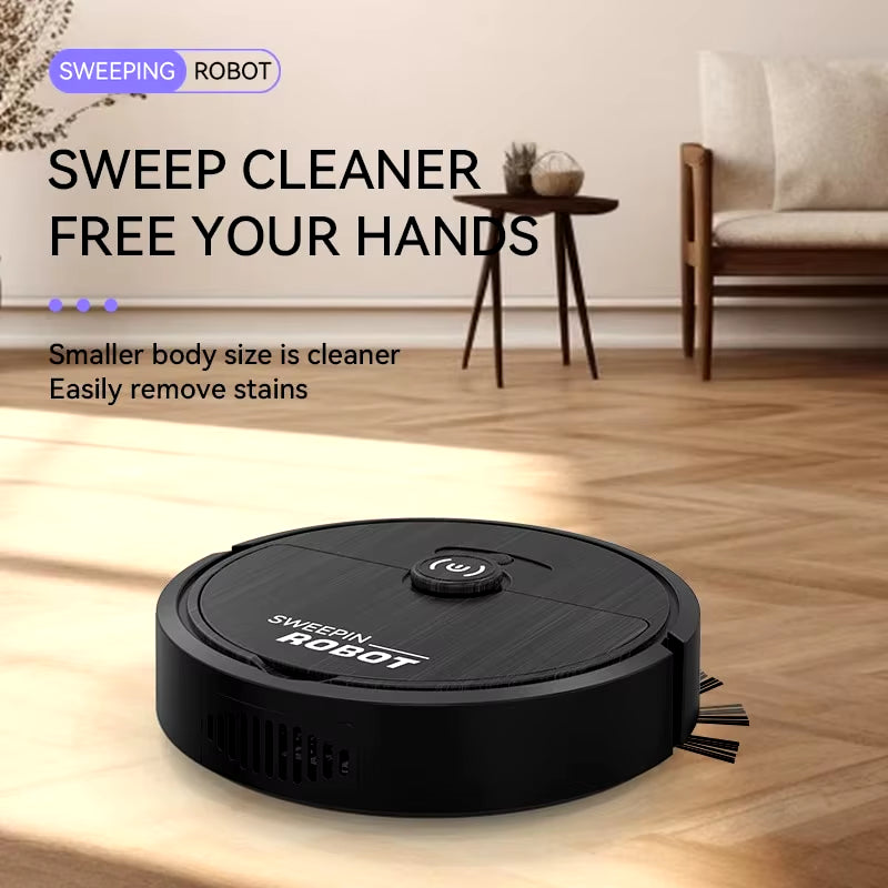 Ultra-Thin Robotic Vacuum Cleaner – Compact Automatic Sweeping Robot for Pet Hair & Hard Floors