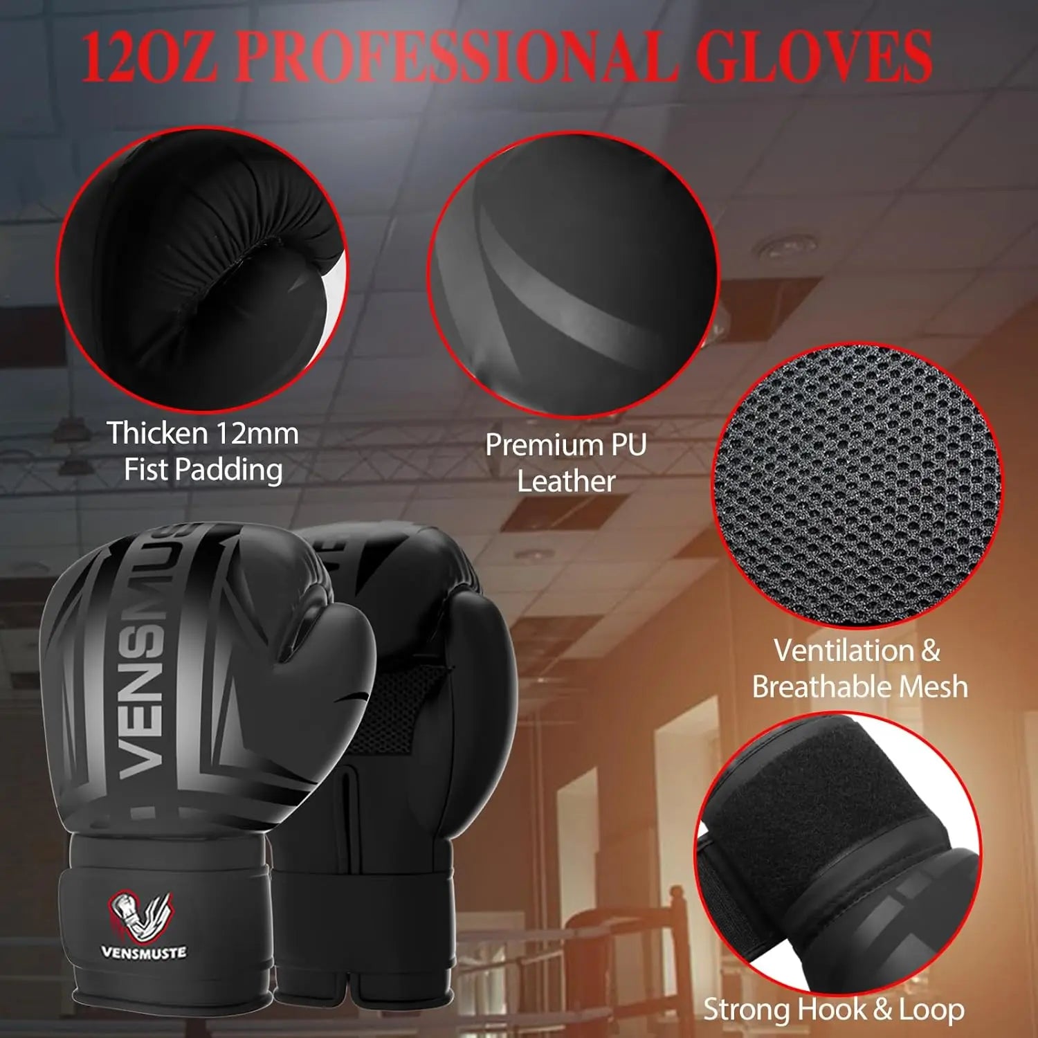 Heavy Boxing Bag Set™ – 4FT Oxford Punching Bag with Gloves, Chains & Hand Wraps for Adults