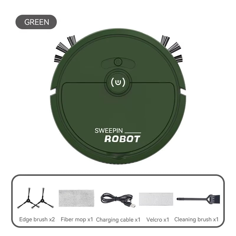 Ultra-Thin Robotic Vacuum Cleaner – Compact Automatic Sweeping Robot for Pet Hair & Hard Floors