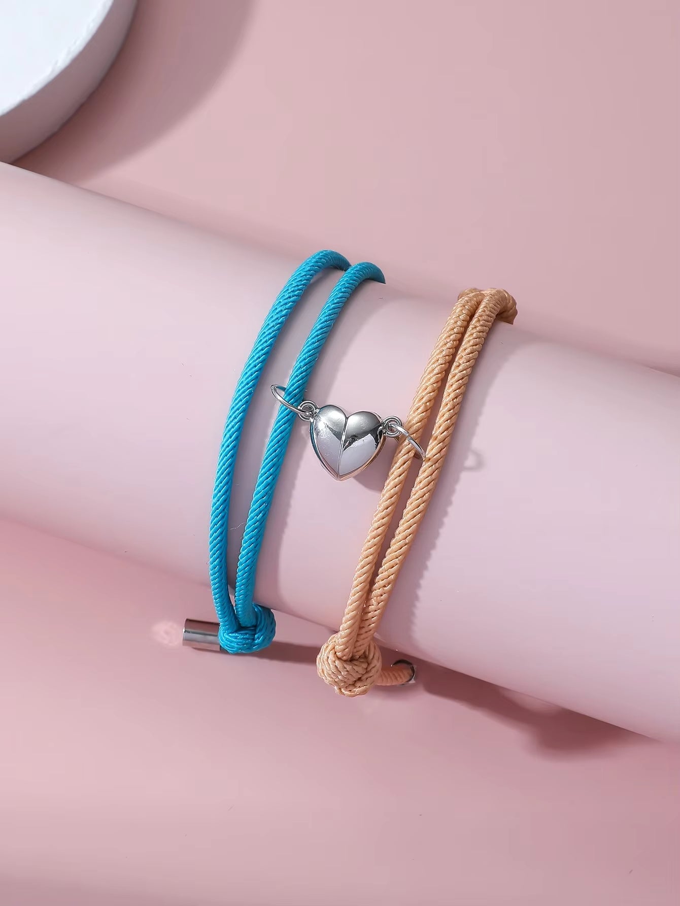 Magnetic Love™ Couple Bracelet Set – Braided Rope with Magnetic Connection